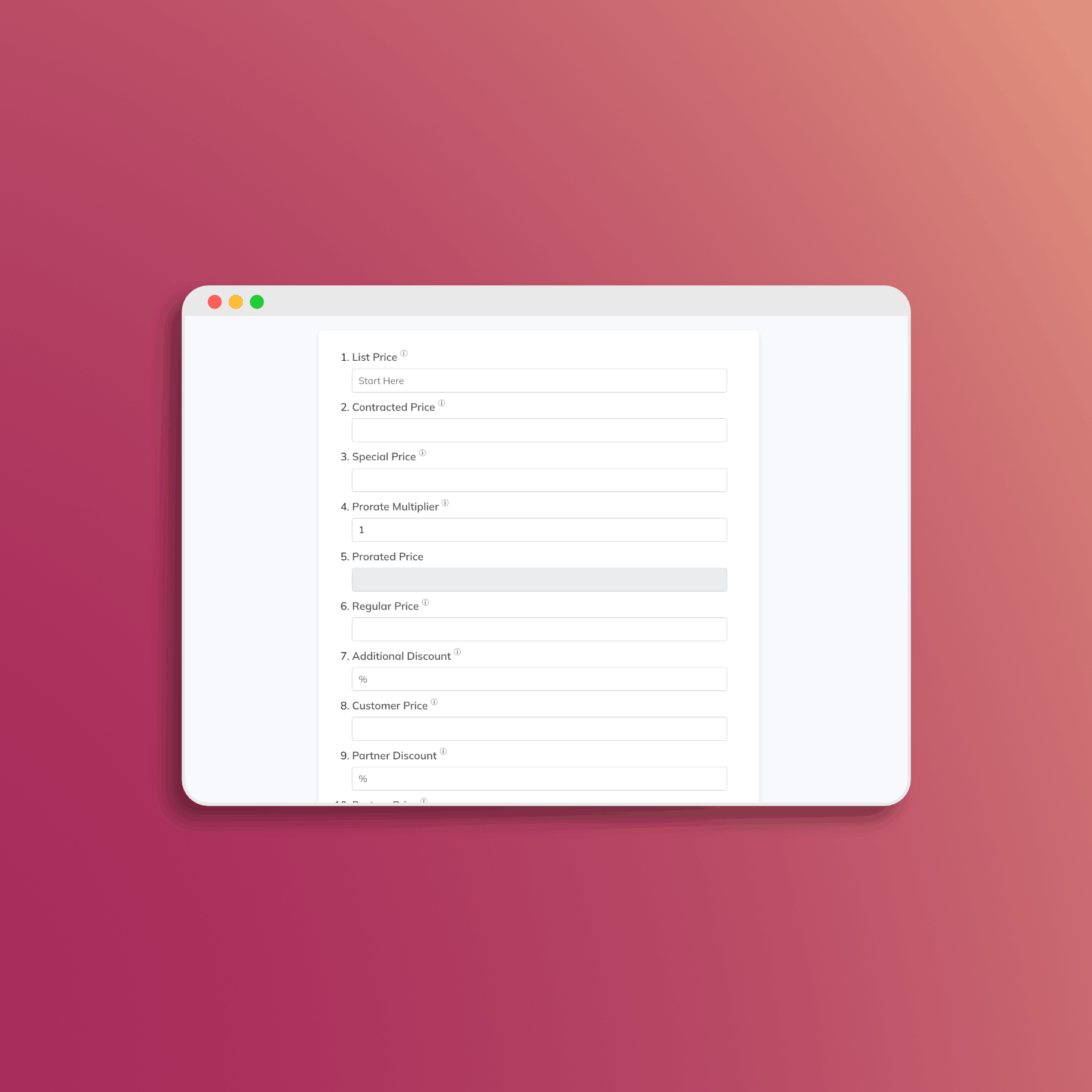CPQ Price Waterfall Calculator